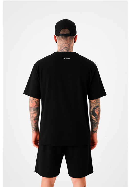 MEN'S BLACK OVERSIZED T-SHIRT | ZEBRA MIRAGE EDITION